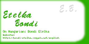 etelka bondi business card